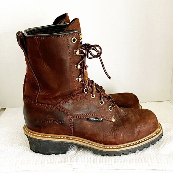 Carolina Men’s 8” steel Toe Waterproof Logger Workboots Sz 8.5 D - Picture 1 of 9